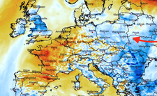 Anomalia temperatury mierzona na wysokości 2 m nad powierzchnią gruntu 07.03 