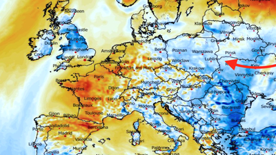 Anomalia temperatury mierzona na wysokości 2 m nad powierzchnią gruntu 07.03 
