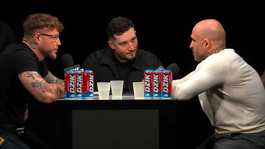 Kubańczyk, Boxdel i Akop Szostak podczas programu na żywo przed FAME.