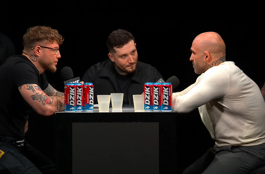 Kubańczyk, Boxdel i Akop Szostak podczas programu na żywo przed FAME.