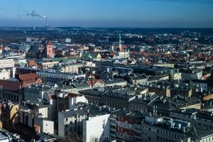 Widok na centrum Poznania