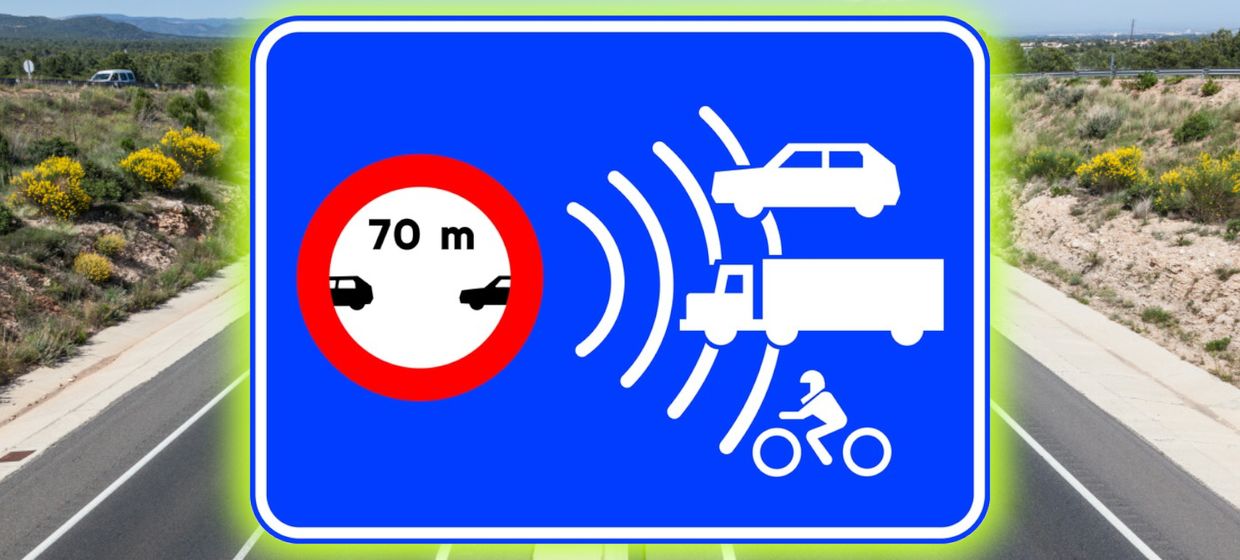 Znak S991f na autostradzie