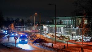 Policja pod amerykańską ambasadą w Oslo