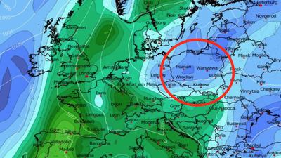Temperatura na poziomie 850 hPa oraz ciśnienie zredukowane do poziomu morza 18.03