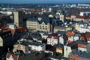 Widok na centrum Poznania