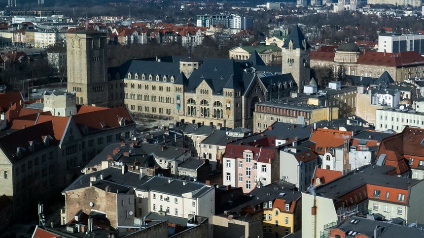 Widok na centrum Poznania