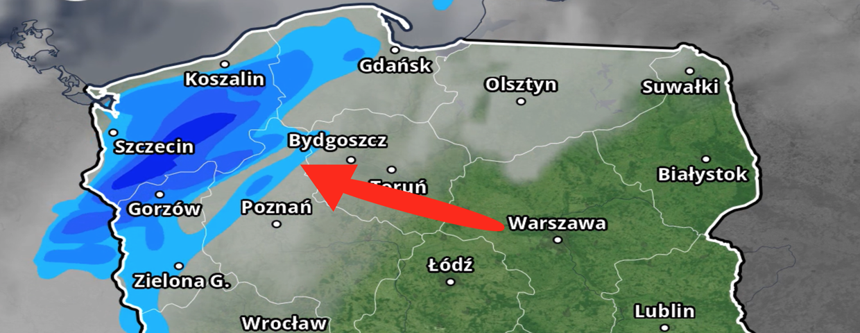 Prognozowane opady deszczu 12.03