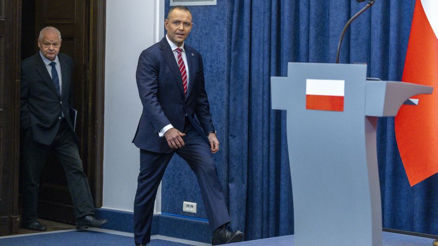 Adam Glapiński i Karol Nawrocki przed wspólną konferencją prasową