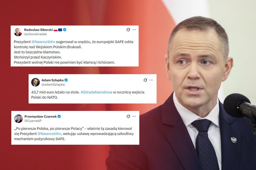 Nawrocki zawetował SAFE, w sieci burza