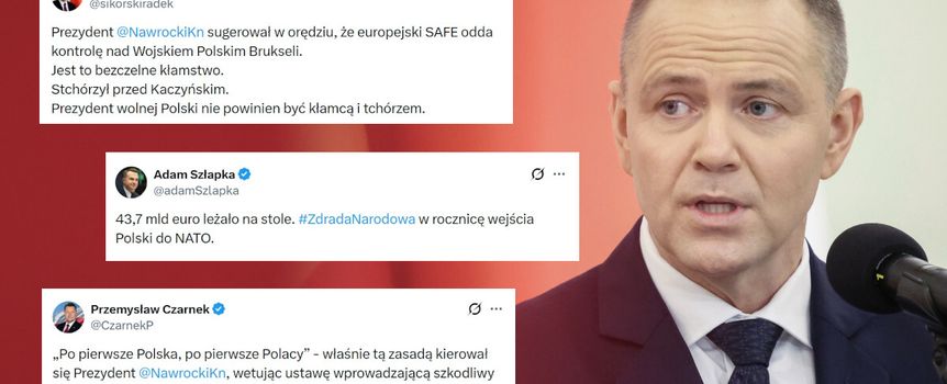 Nawrocki zawetował SAFE, w sieci burza