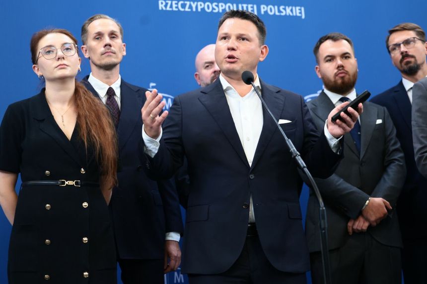 Sławomir Mentzen z politykami Konfederacji w Sejmie