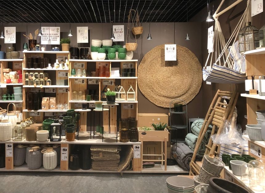 wnętrze sklepu Søstrene Grene