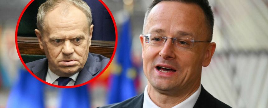 Minister spraw zagranicznych Węgier Peter Szijjarto. Premier Donald Tusk