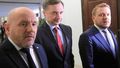 Zbigniew Ziobro z Dariuszem Mateckim i Jackiem Ozdobą w Sejmie