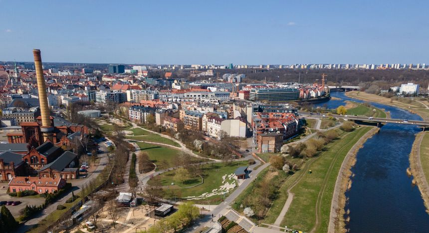 Panorama Poznania wiosną