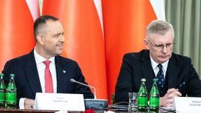 Karol Nawrocki i Sławomir Cenckiewicz na posiedzeniu Rady Bezpieczeństwa Narodowego