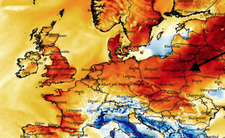 Anomalia temperatury mierzona na wysokości 2 m nad powierzchnią gruntu 18.03