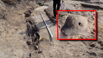 Odkrycie, groby żołnierzy niemieckich