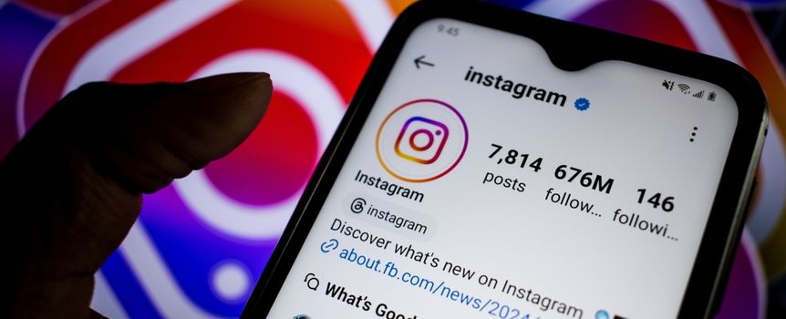 Instagram widok na aplikację