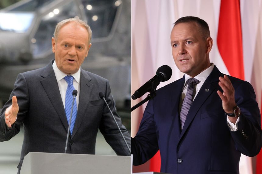 Donald Tusk i Karol Nawrocki