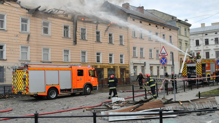 Atak rosyjskich dronów na Lwów