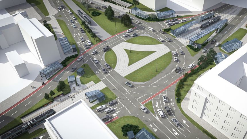 Wizualizacja Ronda Jagiellonów w Bydgoszczy
