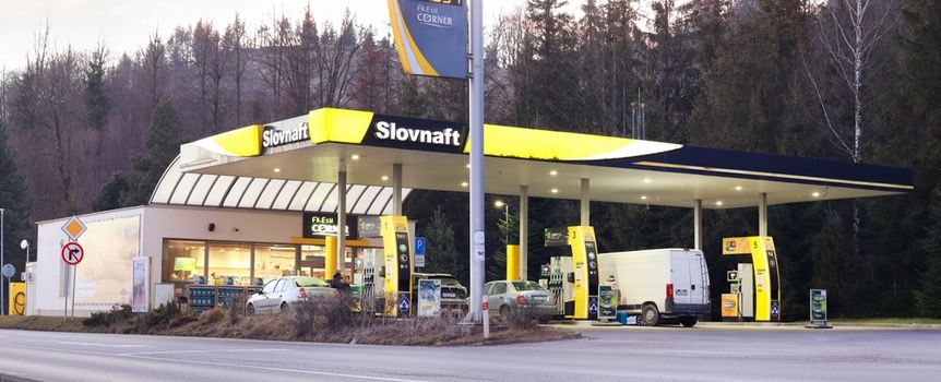 stacja benzynowa na Słowacji