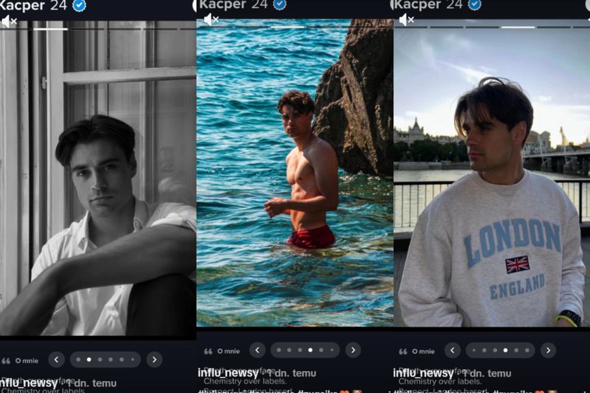 Profil Kacpra Dworniczaka na Tinderze. Rozstał się z Julią Żugaj