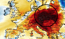 Anomalia temperatury mierzona na wysokości 2 m nad powierzchnią gruntu 09.04