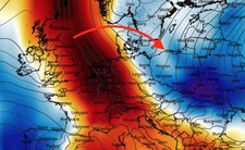 Anomalia temperatury na poziomie ciśnienia 850 hPa 08.04