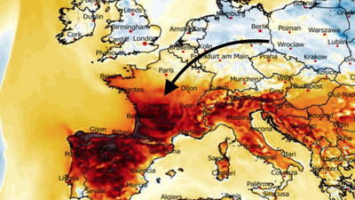 Anomalia temperatury mierzona na wysokości 2 m nad powierzchnią gruntu 06.04
