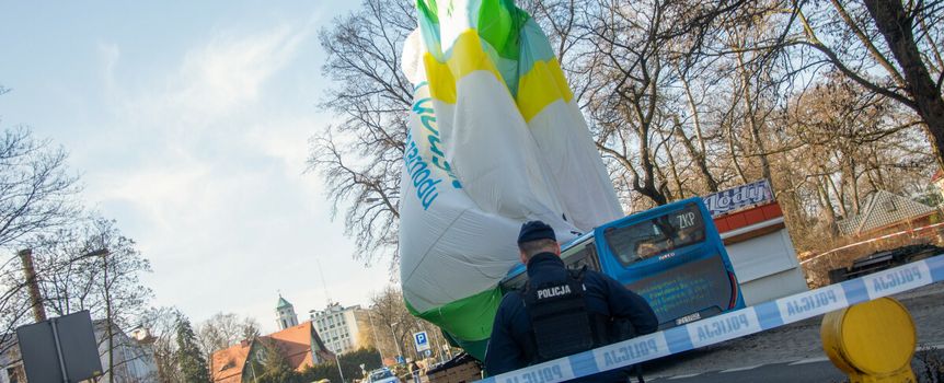 Wypadek balonu w Zielonej Górze