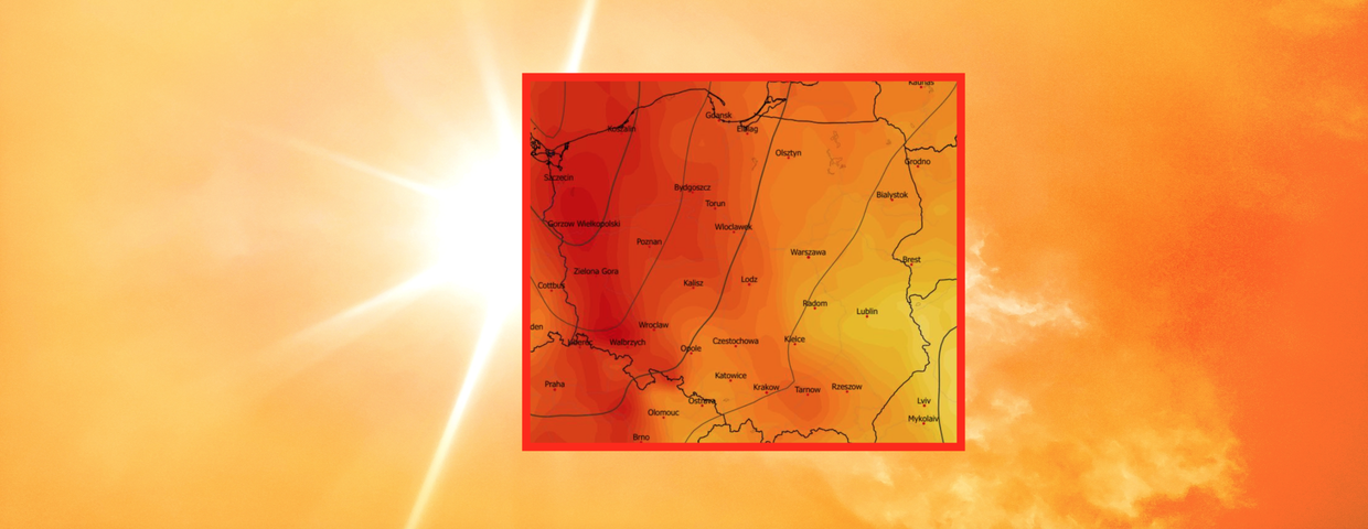 Anomalia temperatury mierzona na poziomie ciśnienia 850 hPa 19.04 w Polsce