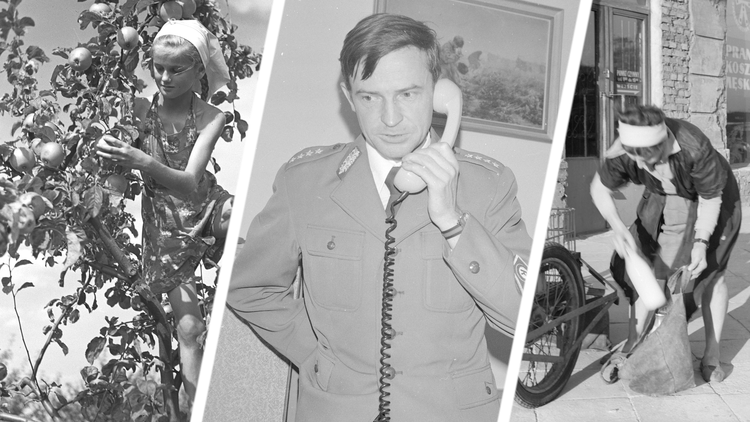 PGR, Milicjant, mleczarka - zdjęcia z PRL
