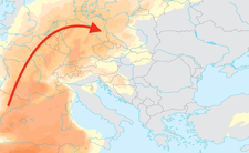 Chmura pyłu saharyjskiego nad Europą