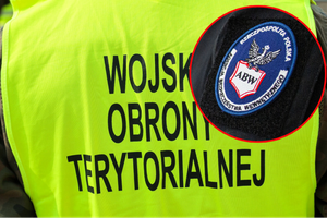 Na zdjęciu widoczna kamizelka w kolorze fluorescencyjnym z napisem 