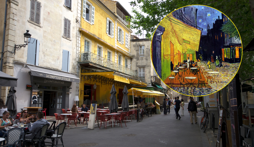 Kawiarnia na Place du Forum w Arles