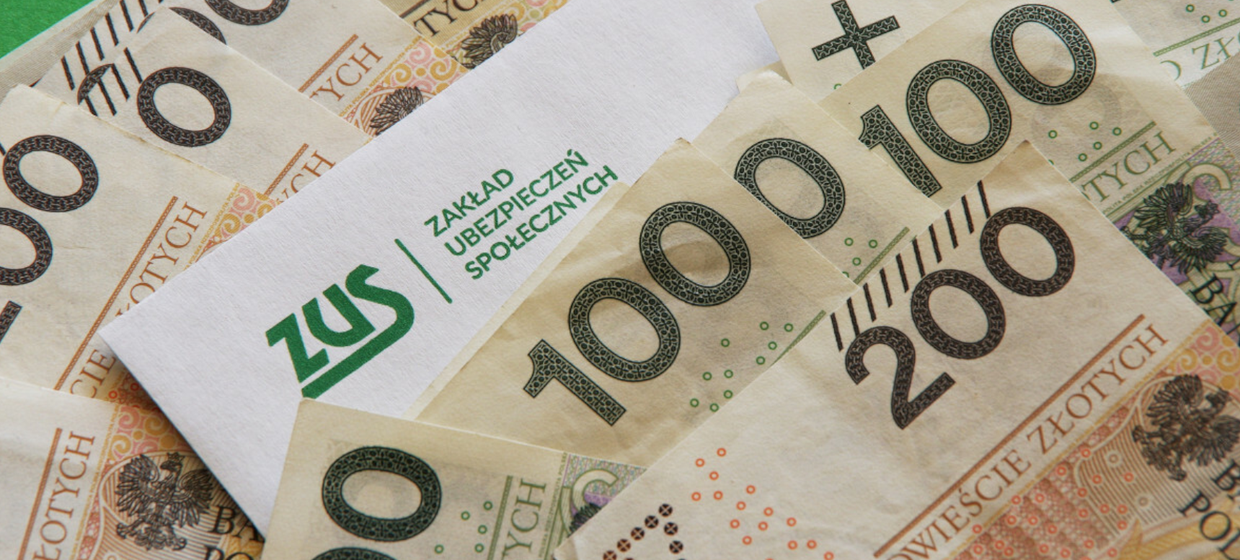 ZUS, pieniądze - materiał poglądowy