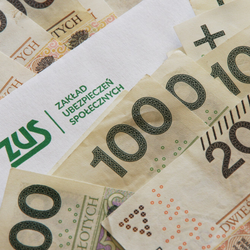 ZUS, pieniądze - materiał poglądowy