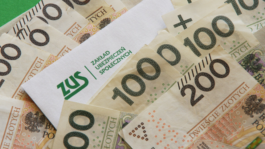 ZUS, pieniądze - materiał poglądowy