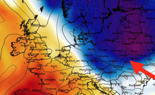 Anomalia temperatury na poziomie ciśnienia 850 hPa 26.04