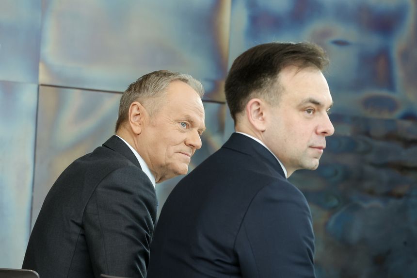 Donald Tusk i Andrzej Domański