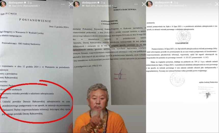 Doda odpowiada Dariuszowi Pachutowi. Pokazała pismo z sądu