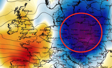 Anomalia temperatury na poziomie ciśnienia 850 hPa 02.05