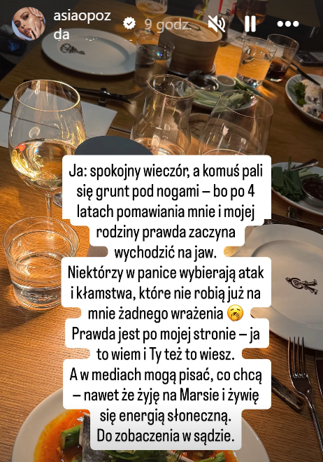 Joanna Opozda odpowiada Antkowi Królikowskiemu. Pozwie ją o zniesławienie
