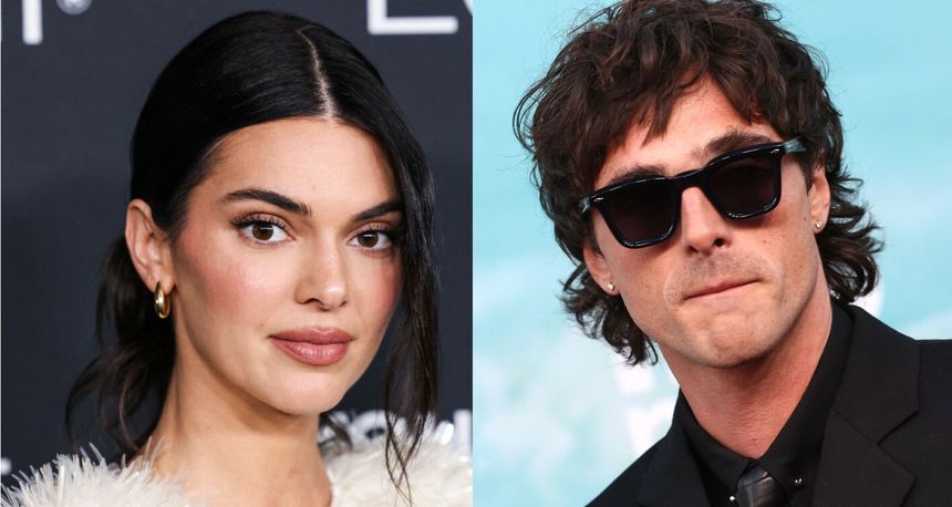 Kylie Jenner w jasnej bluzie i Jacob Elordi w okularach słonecznych.