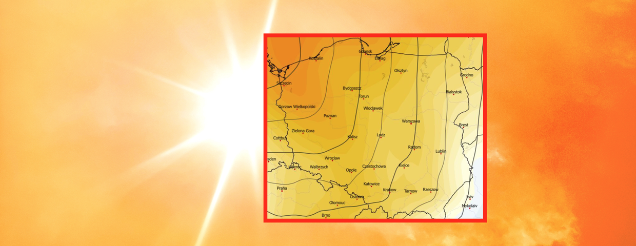Ocieplenie w Polsce, anomalia temperatury na poziomie ciśnienia 850 hPa 07.05