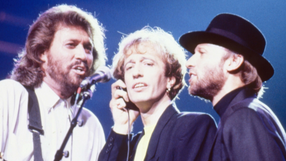 Zespół muzyczny Bee Gees. Na zdjęciu muzycy z zespołu 