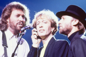Zespół muzyczny Bee Gees. Na zdjęciu muzycy z zespołu 
