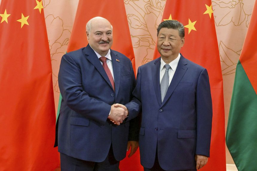 Łukaszenka i  Xi Jinping